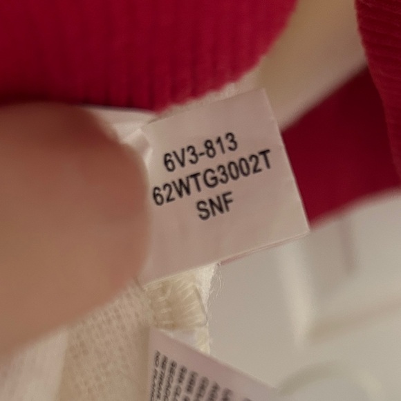 Tommy Hilfiger Red and Cream Sherpa 49ers Pullover - Picture 6 of 7